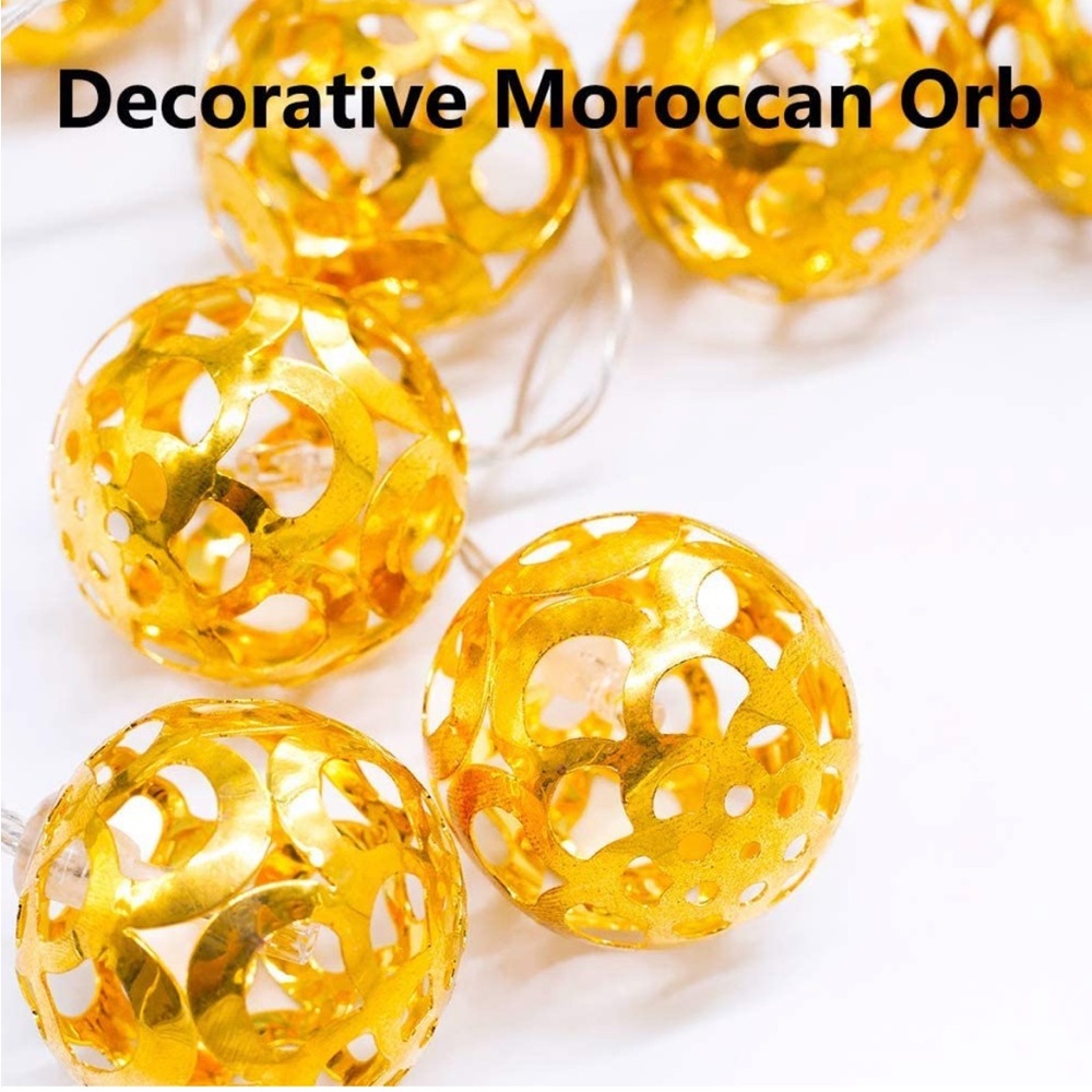Decorative Gold LED battery operated string of lights- 2 strands